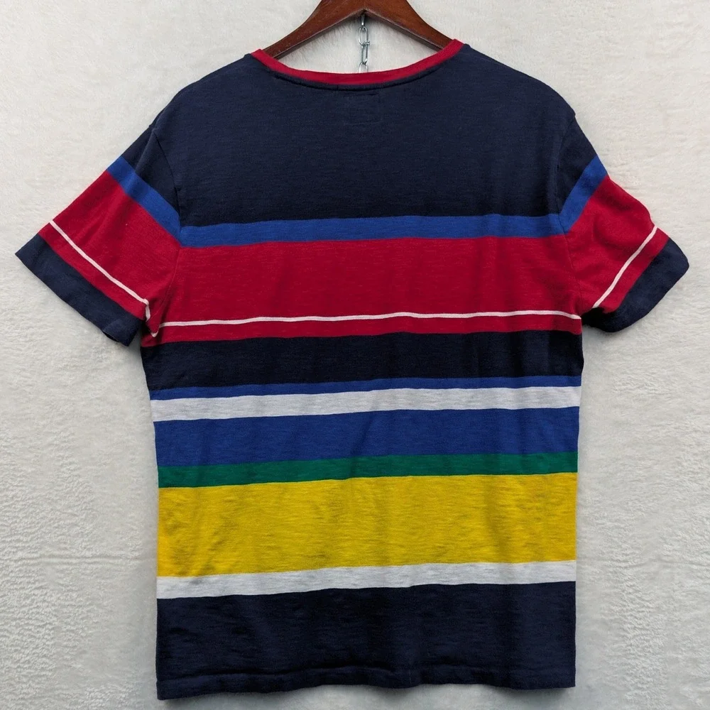 Polo Ralph Lauren T-Shirt Mens L Multicolor Striped Team USA Olympic Embroidered